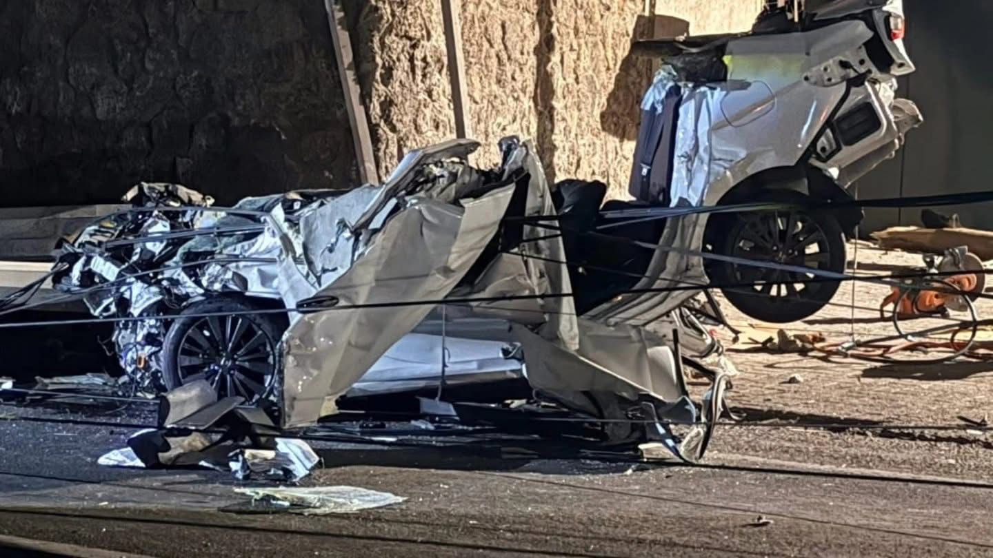 Tres personas resultan heridas tras aparatoso choque en la carretera a Santana del Conde
