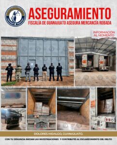 Fiscalía recupera cargamento de cerveza robado durante cateo en Dolores Hidalgo