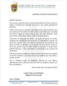 Asaltan autobús con peregrinos de Tamaulipas en Irapuato