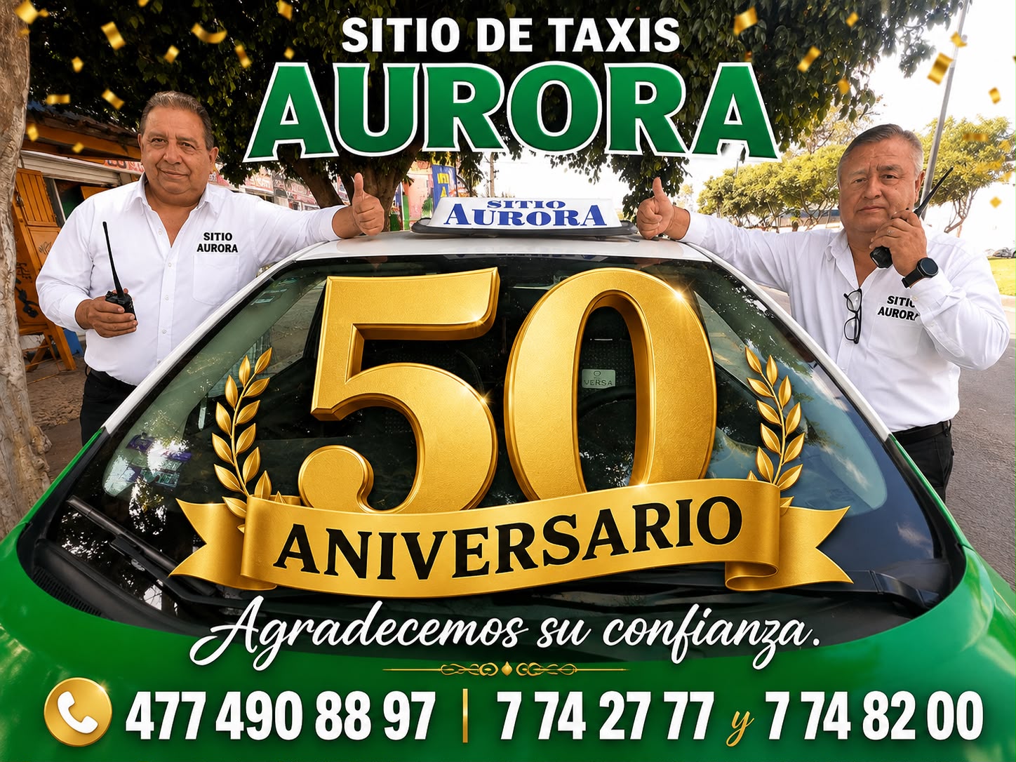 Cinco décadas al volante: el Sitio Aurora celebra 50 años de confianza, trabajo y servicio en León