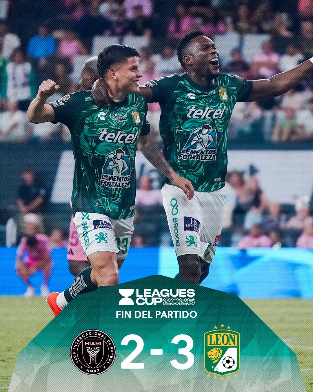 León elimina al Inter Miami de Messi con dramático triunfo
